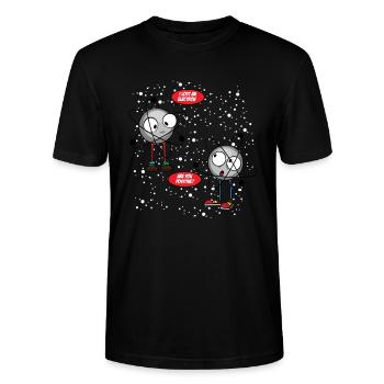 Physik Physiker Physiklehrer Lehrer Science Atom - Stanley/Stella Unisex Bio-T-Shirt CRAFTER - Schwarz - Vorne - Alina (178cm) & Michal (187cm)