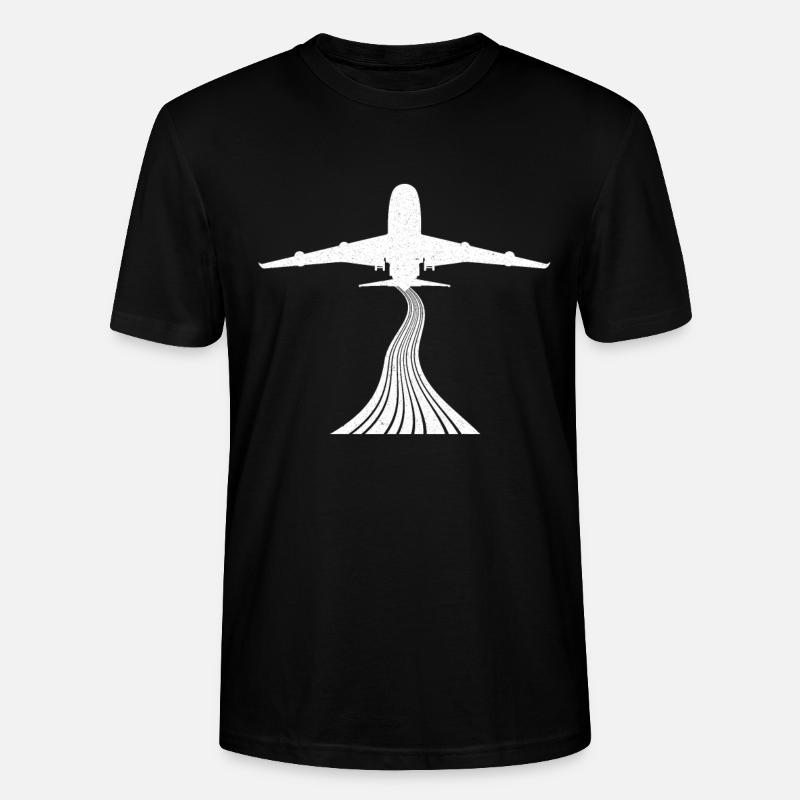 Flugzeug - Stanley/Stella Unisex Bio-T-Shirt CRAFTER - Schwarz