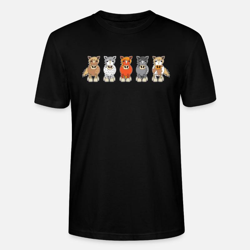 Pferde Pferd lustig Geschenk - Stanley/Stella Unisex Bio-T-Shirt CRAFTER - Schwarz