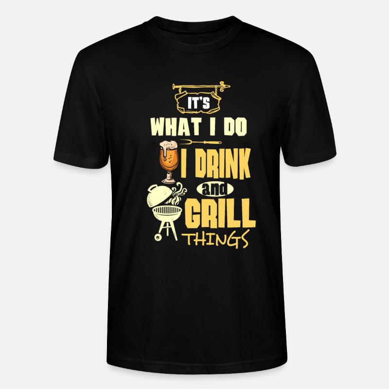 Grill Grillen BBQ Beer - Stanley/Stella Unisex Bio-T-Shirt CRAFTER - Schwarz