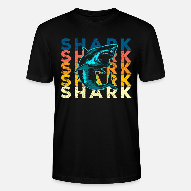 Requin requin - T-shirt bio CRAFTER Stanley Stella Unisexe - noir