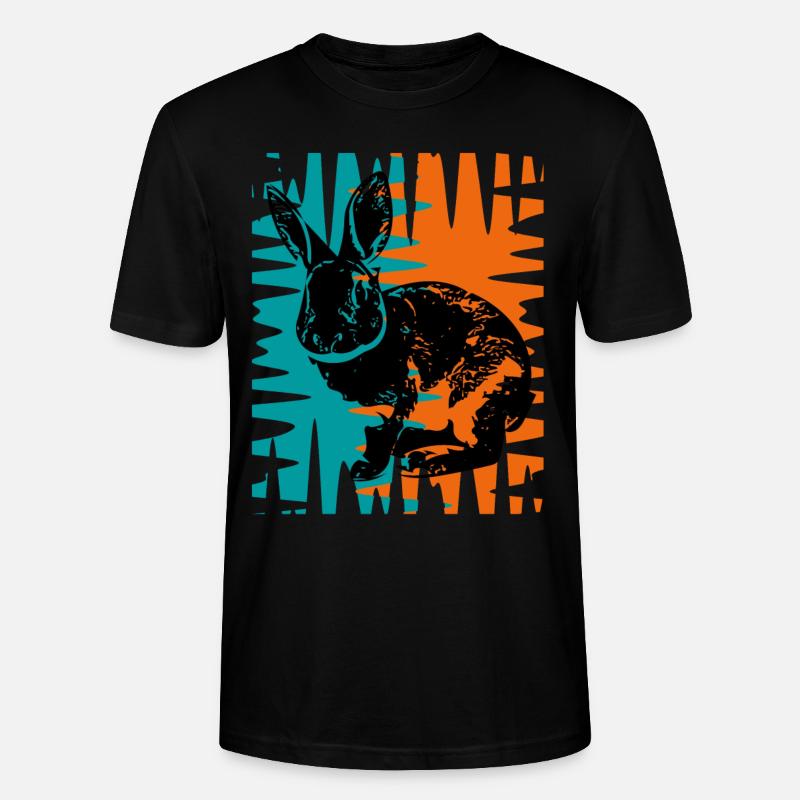 Rabbit - Stanley/Stella Unisex Bio-T-Shirt CRAFTER - Schwarz