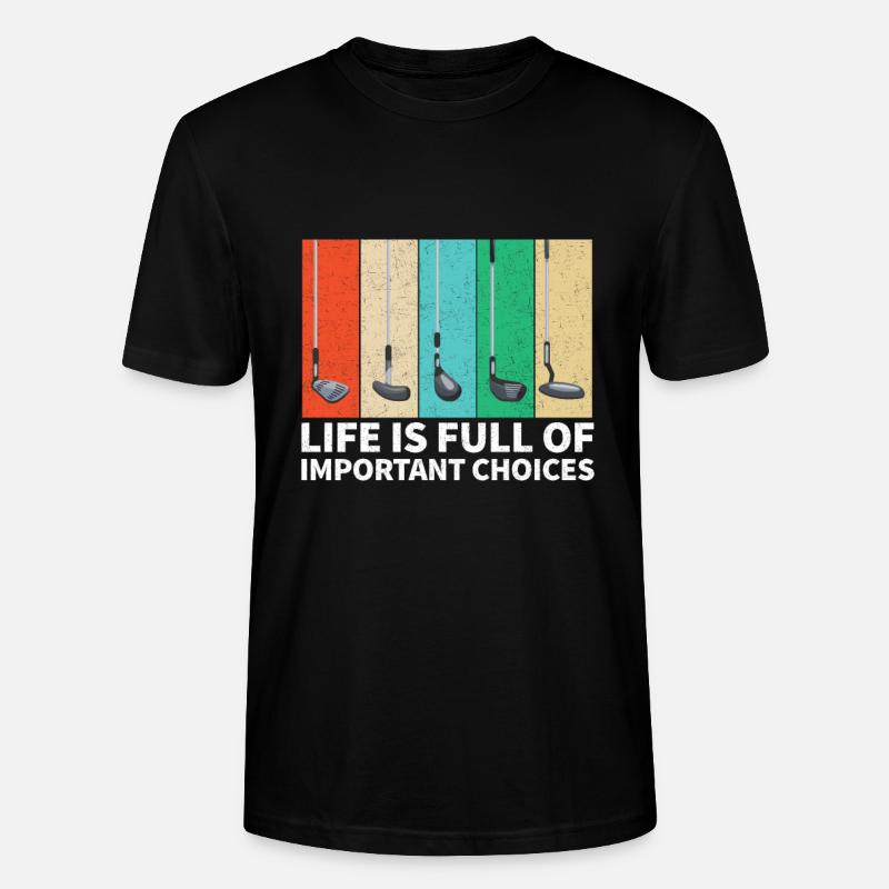 Golf Golfschläger - Stanley/Stella Unisex Bio-T-Shirt CRAFTER - Schwarz