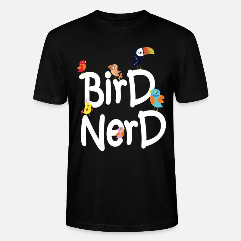 Vogel Nerd - Stanley/Stella Unisex Bio-T-Shirt CRAFTER - Schwarz