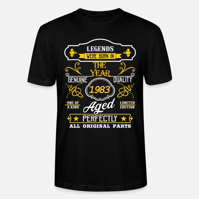 1983 Legende - Stanley/Stella Unisex Bio-T-Shirt CRAFTER - Schwarz