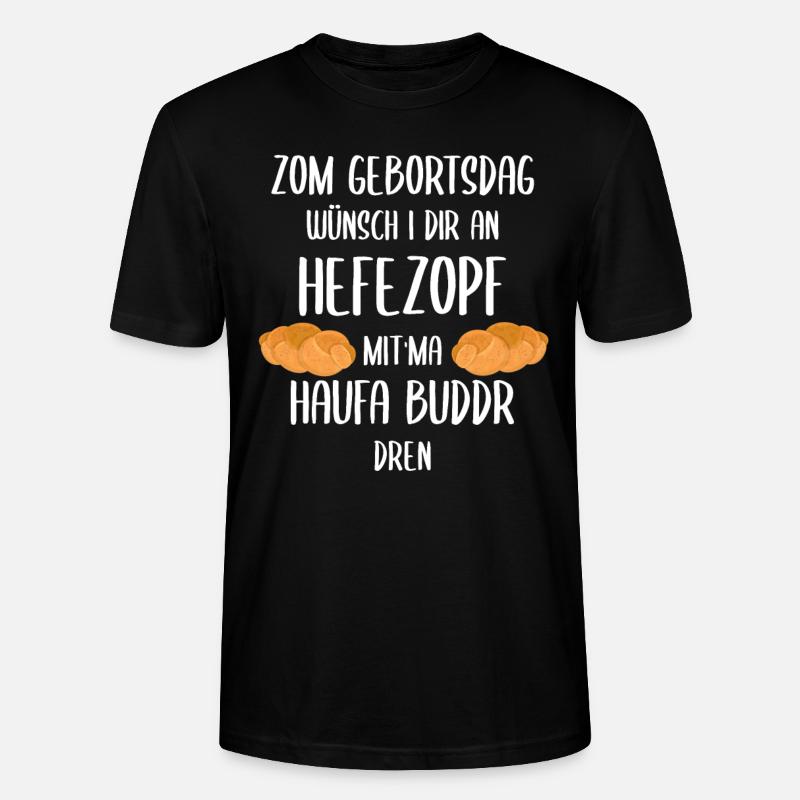 Souabe Souabe Anniversaire du dialecte - T-shirt bio CRAFTER Stanley Stella Unisexe - noir