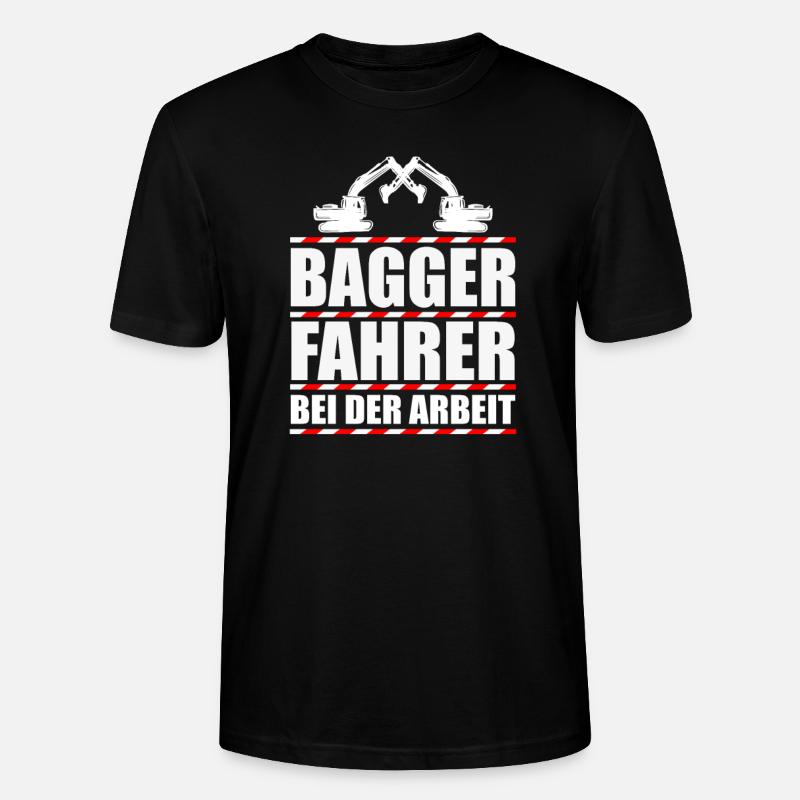Baggerfahren Bagger Baumaschinen - Stanley/Stella Unisex Bio-T-Shirt CRAFTER - Schwarz