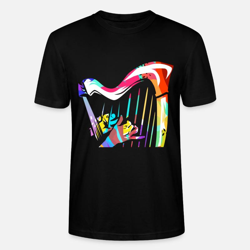 Harfe - Stanley/Stella Unisex Bio-T-Shirt CRAFTER - Schwarz
