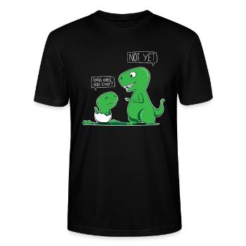 Atheismus Atheist Wissenschaft Dinosaurier Science - Stanley/Stella Unisex Bio-T-Shirt CRAFTER - Schwarz - Vorne - Alina (178cm) & Michal (187cm)