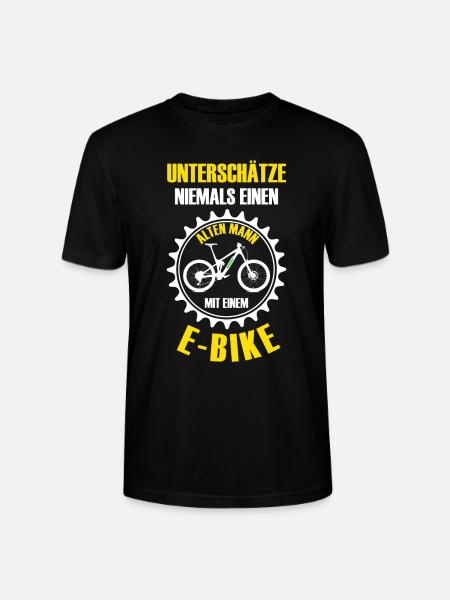 E Bike Alter Mann Opa Spruch - Stanley/Stella Unisex Bio-T-Shirt CRAFTER - Schwarz