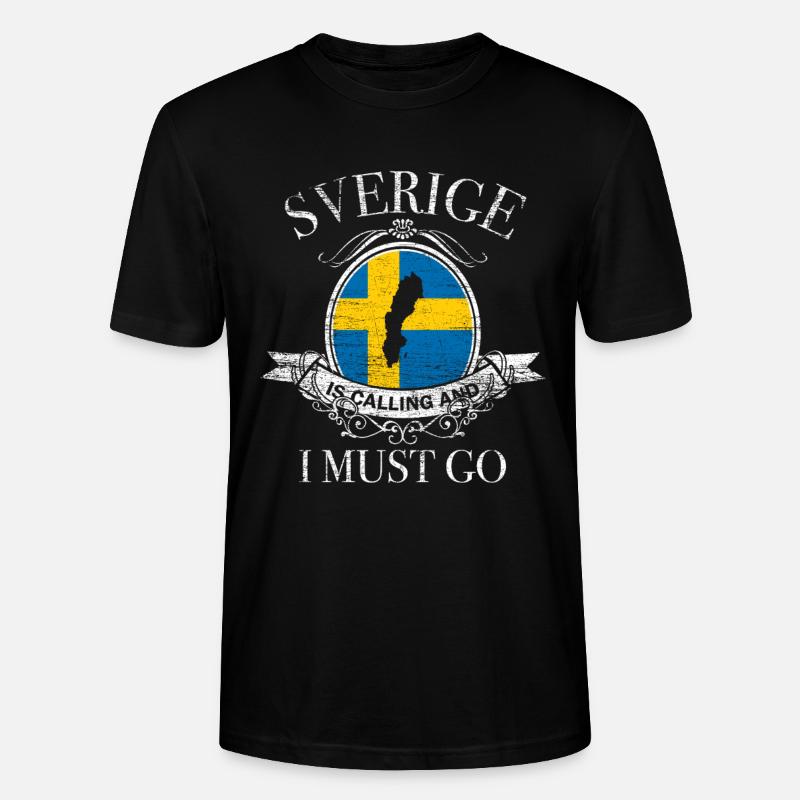 Sverige - Stanley/Stella Unisex Bio-T-Shirt CRAFTER - Schwarz