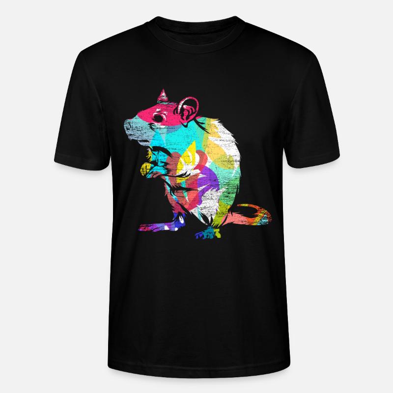 Ratte Geschenk - Stanley/Stella Unisex Bio-T-Shirt CRAFTER - Schwarz