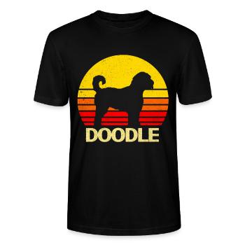 Doodle - Stanley/Stella Unisex Bio-T-Shirt CRAFTER - Schwarz - Vorne - Alina (178cm) & Michal (187cm)