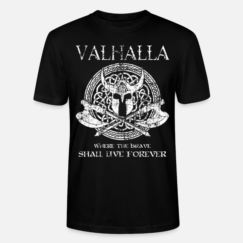 Valhalla Valknut Wikinger Germanen - Stanley/Stella Unisex Bio-T-Shirt CRAFTER - Schwarz