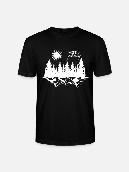 Sommer Wald Berge Sonne - Stanley/Stella Unisex Bio-T-Shirt CRAFTER - Schwarz