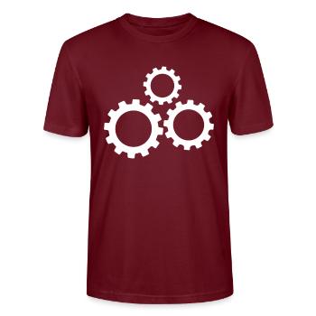 engineer - Stanley/Stella CRAFTER Unisex Organic T-Shirt - burgundy - Front - Alina (178cm) & Michal (187cm)