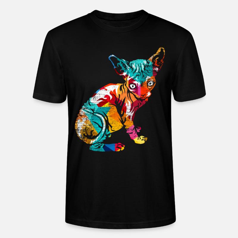 Sphynx Polygon - Stanley/Stella Unisex Bio-T-Shirt CRAFTER - Schwarz