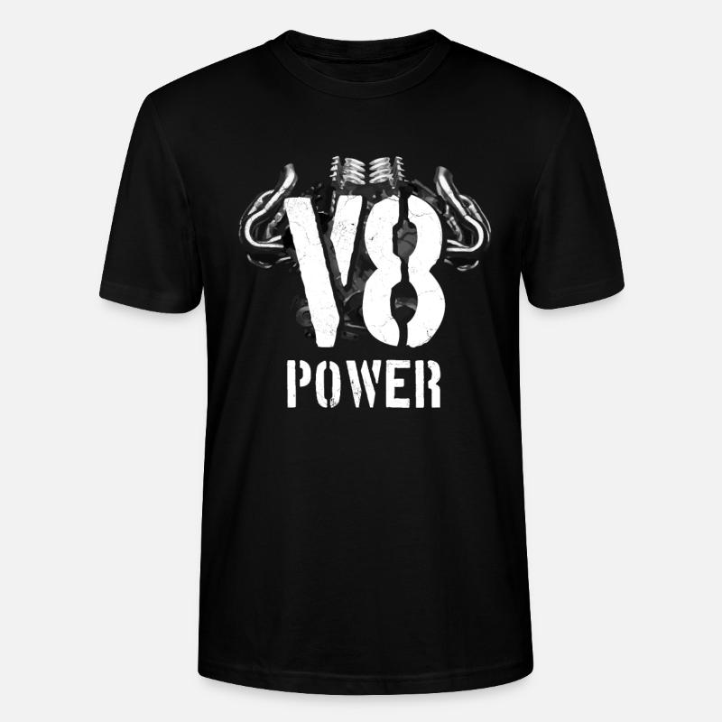 V8 Motor Engine Power - Stanley/Stella Unisex Bio-T-Shirt CRAFTER - Schwarz