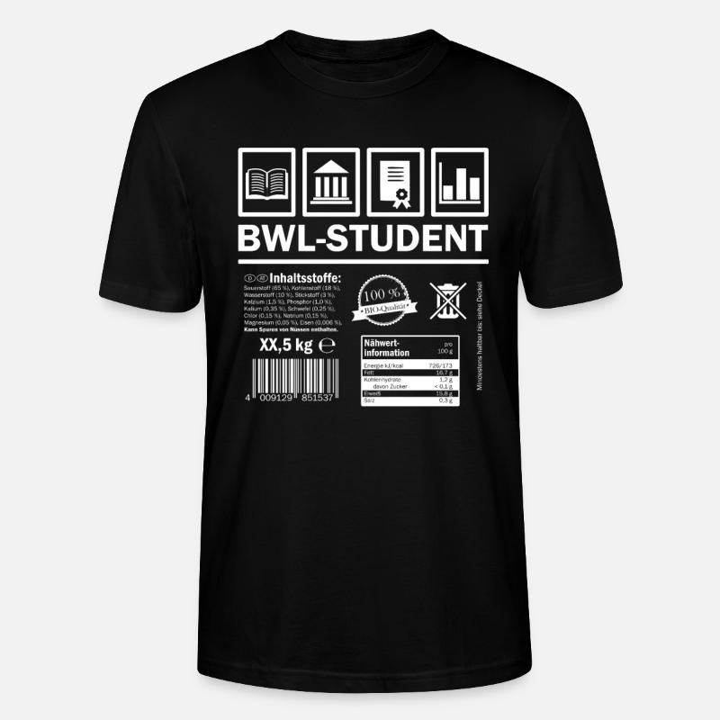 BWL Student bio b - T-shirt bio CRAFTER Stanley Stella Unisexe - noir