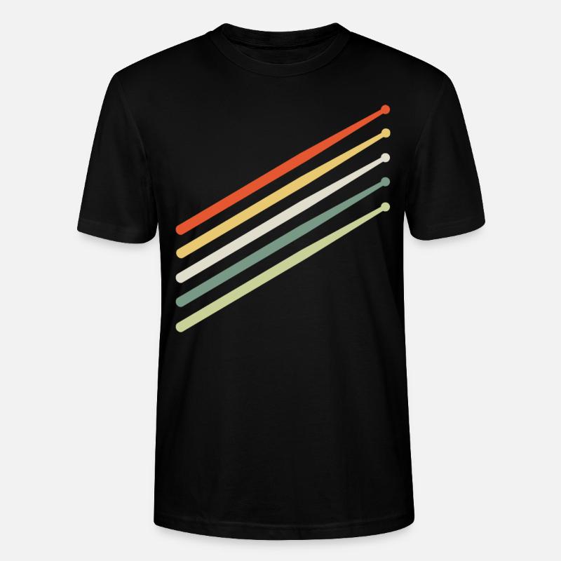 Baguettes de batteur - T-shirt bio CRAFTER Stanley Stella Unisexe - noir