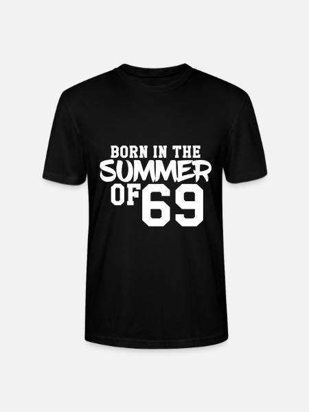 Né à l'été 69 - T-shirt bio CRAFTER Stanley Stella Unisexe - noir