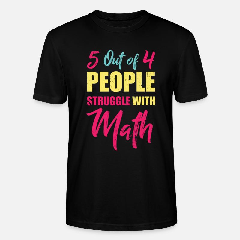 Déteste math - T-shirt bio CRAFTER Stanley Stella Unisexe - noir