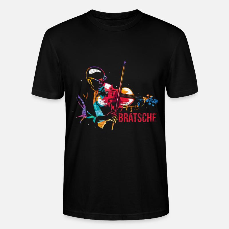 Bratsche Geschenk - Stanley/Stella Unisex Bio-T-Shirt CRAFTER - Schwarz