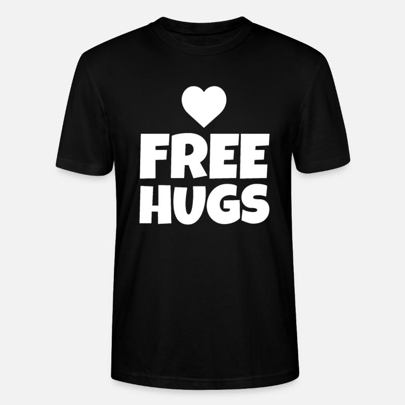 FREE HUGS - Stanley/Stella Unisex Bio-T-Shirt CRAFTER - Schwarz