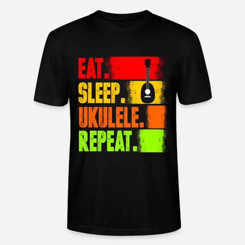 ukulélé - T-shirt bio CRAFTER Stanley Stella Unisexe - noir