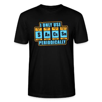 Chemises de chimie pun pour science nerd - T-shirt bio CRAFTER Stanley Stella Unisexe - noir - Devant - Alina (178cm) & Michal (187cm)