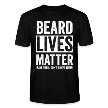 Beard bearded - Stanley/Stella CRAFTER Unisex Organic T-Shirt - black - Front - Alina (178cm) & Michal (187cm)