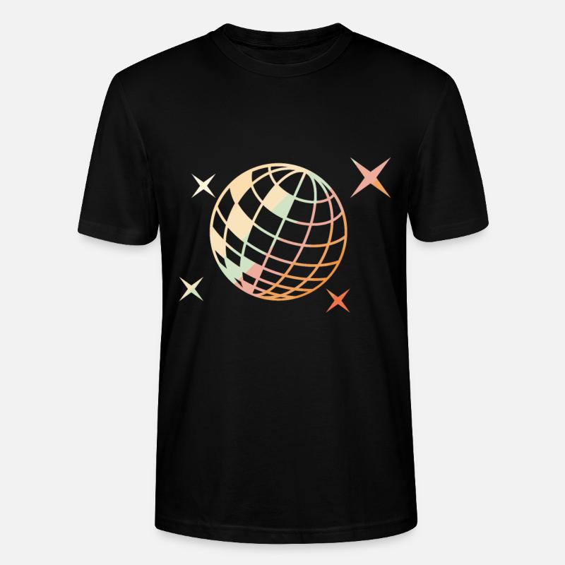 Diskokugel Silhouette - Stanley/Stella Unisex Bio-T-Shirt CRAFTER - Schwarz