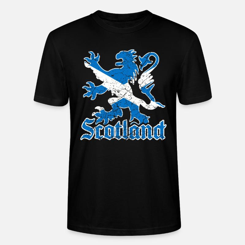 Drapeau écosse lion - T-shirt bio CRAFTER Stanley Stella Unisexe - noir