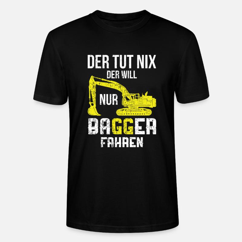 Baggerfahrer Baggerführer - Stanley/Stella Unisex Bio-T-Shirt CRAFTER - Schwarz