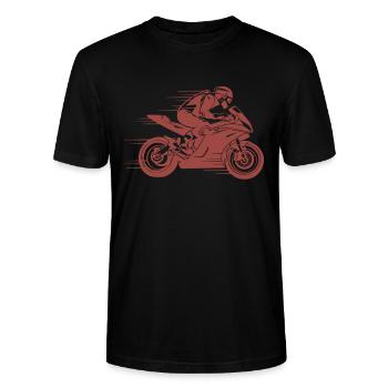 moto - T-shirt bio CRAFTER Stanley Stella Unisexe - noir - Devant - Alina (178cm) & Michal (187cm)