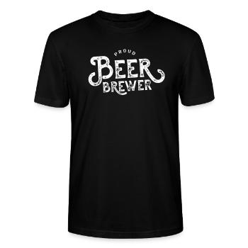 Bierbrauer Brauerei Bierbrauen Brauer Biere brauen - Stanley/Stella Unisex Bio-T-Shirt CRAFTER - Schwarz - Vorne - Alina (178cm) & Michal (187cm)