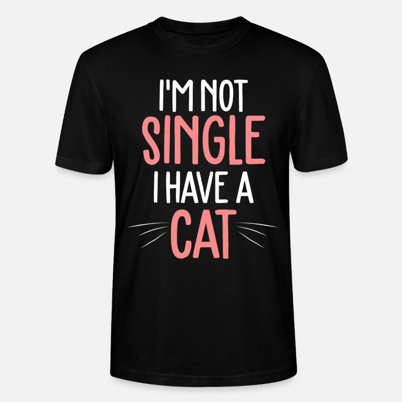 Single Katze Katzendame - Stanley/Stella Unisex Bio-T-Shirt CRAFTER - Schwarz