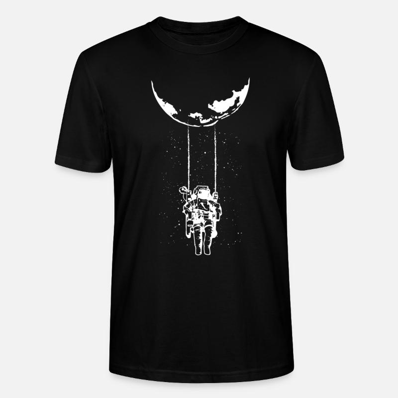 Balançoire de lune astronaute - T-shirt bio CRAFTER Stanley Stella Unisexe - noir