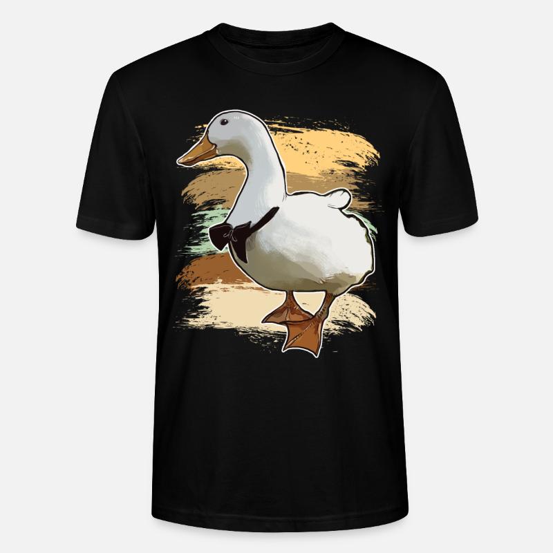 Oie avec un arc - T-shirt bio CRAFTER Stanley Stella Unisexe - noir