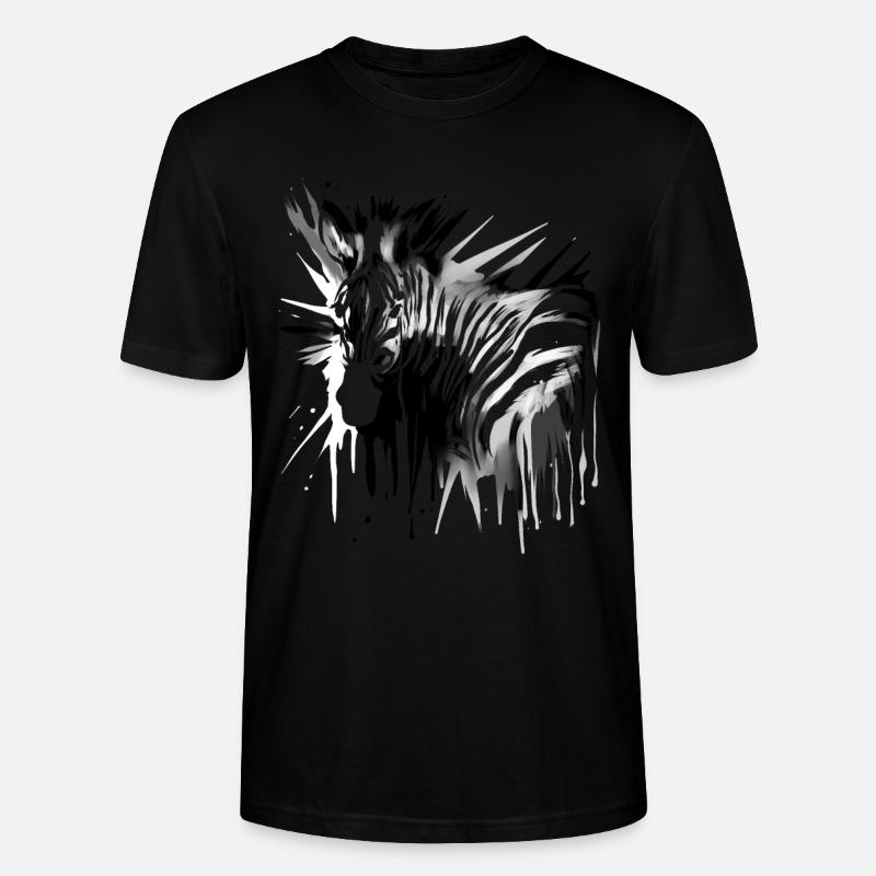 Zèbre rayé noir. - T-shirt bio CRAFTER Stanley Stella Unisexe - noir