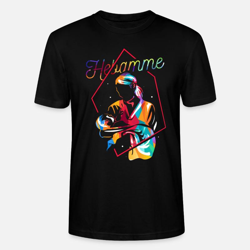 Hebamme Geschenk - Stanley/Stella Unisex Bio-T-Shirt CRAFTER - Schwarz