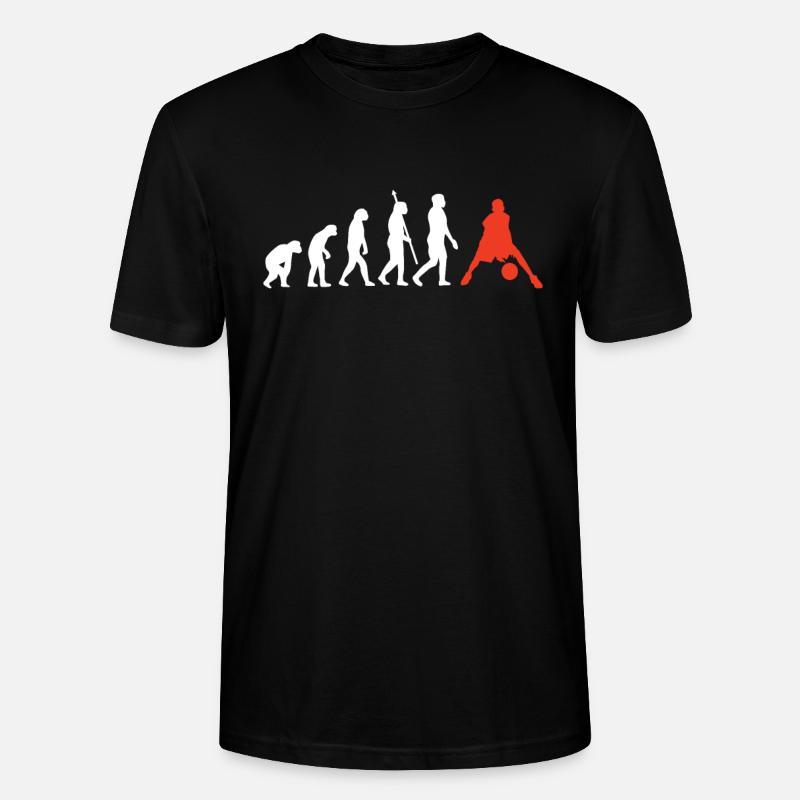 Basketball Basketballer Evolution Basketballdesign - Stanley/Stella Unisex Bio-T-Shirt CRAFTER - Schwarz