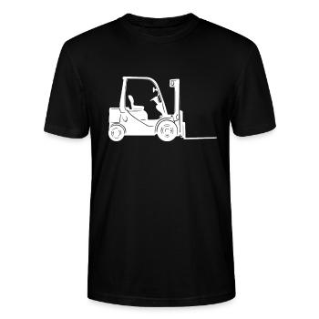 cariste - T-shirt bio CRAFTER Stanley Stella Unisexe - noir - Devant - Alina (178cm) & Michal (187cm)