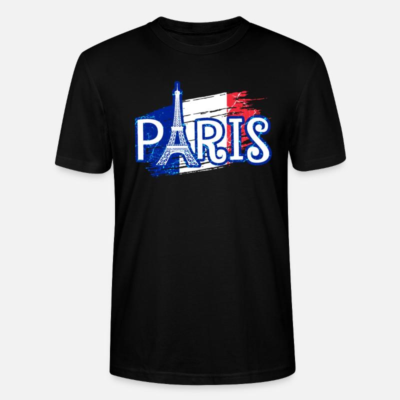 Paris Eiffelturm Frankreich - Stanley/Stella Unisex Bio-T-Shirt CRAFTER - Schwarz