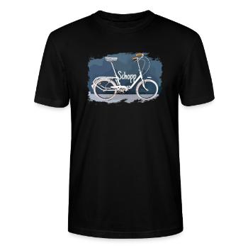 Klapprad Schopp das T-Shirt für Klapprad Fans - Stanley/Stella Unisex Bio-T-Shirt CRAFTER - Schwarz - Vorne - Alina (178cm) & Michal (187cm)
