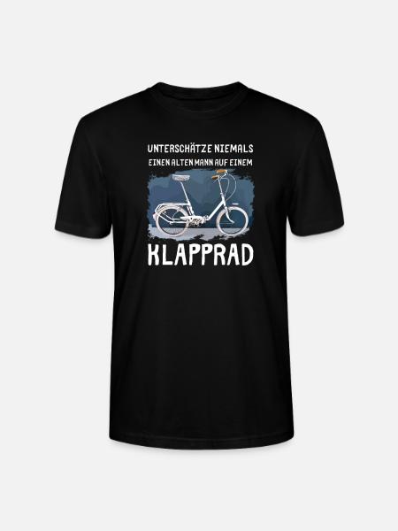 Klapprad - Unterschätze niemals einen alten Mann - Stanley/Stella Unisex Bio-T-Shirt CRAFTER - Schwarz