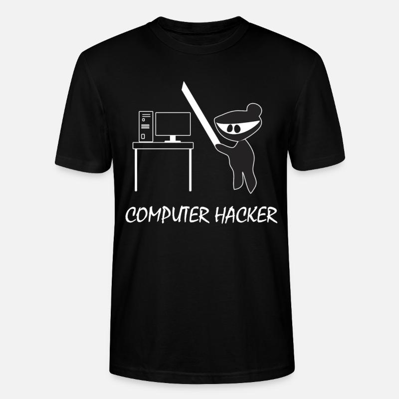 Computer Hacker - Stanley/Stella CRAFTER Unisex Organic T-Shirt - black