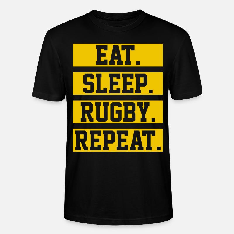 rugby - Stanley/Stella CRAFTER Unisex Organic T-Shirt - black