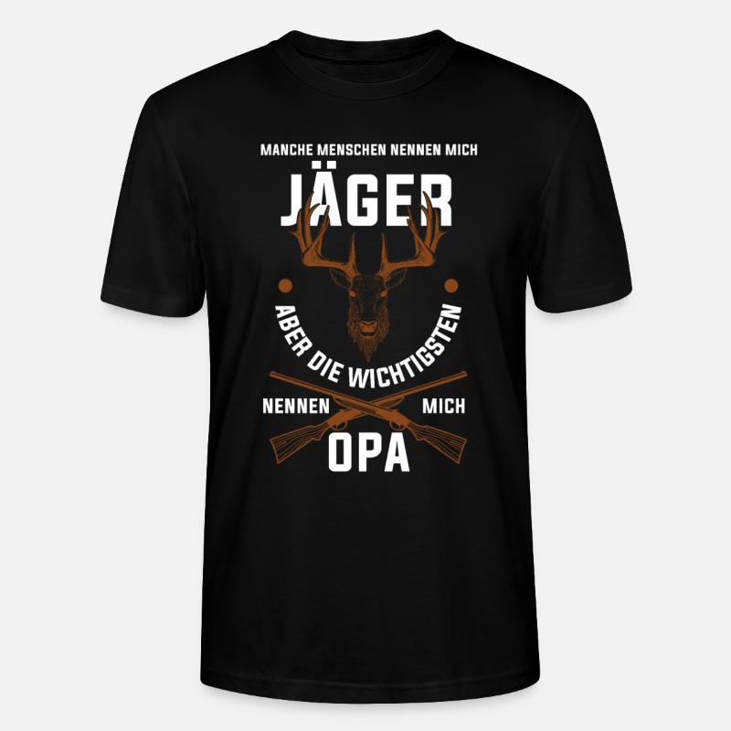 Jäger Opa - Stanley/Stella Unisex Bio-T-Shirt CRAFTER - Schwarz