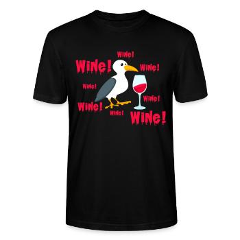 Möwen - Stanley/Stella Unisex Bio-T-Shirt CRAFTER - Schwarz - Vorne - Alina (178cm) & Michal (187cm)